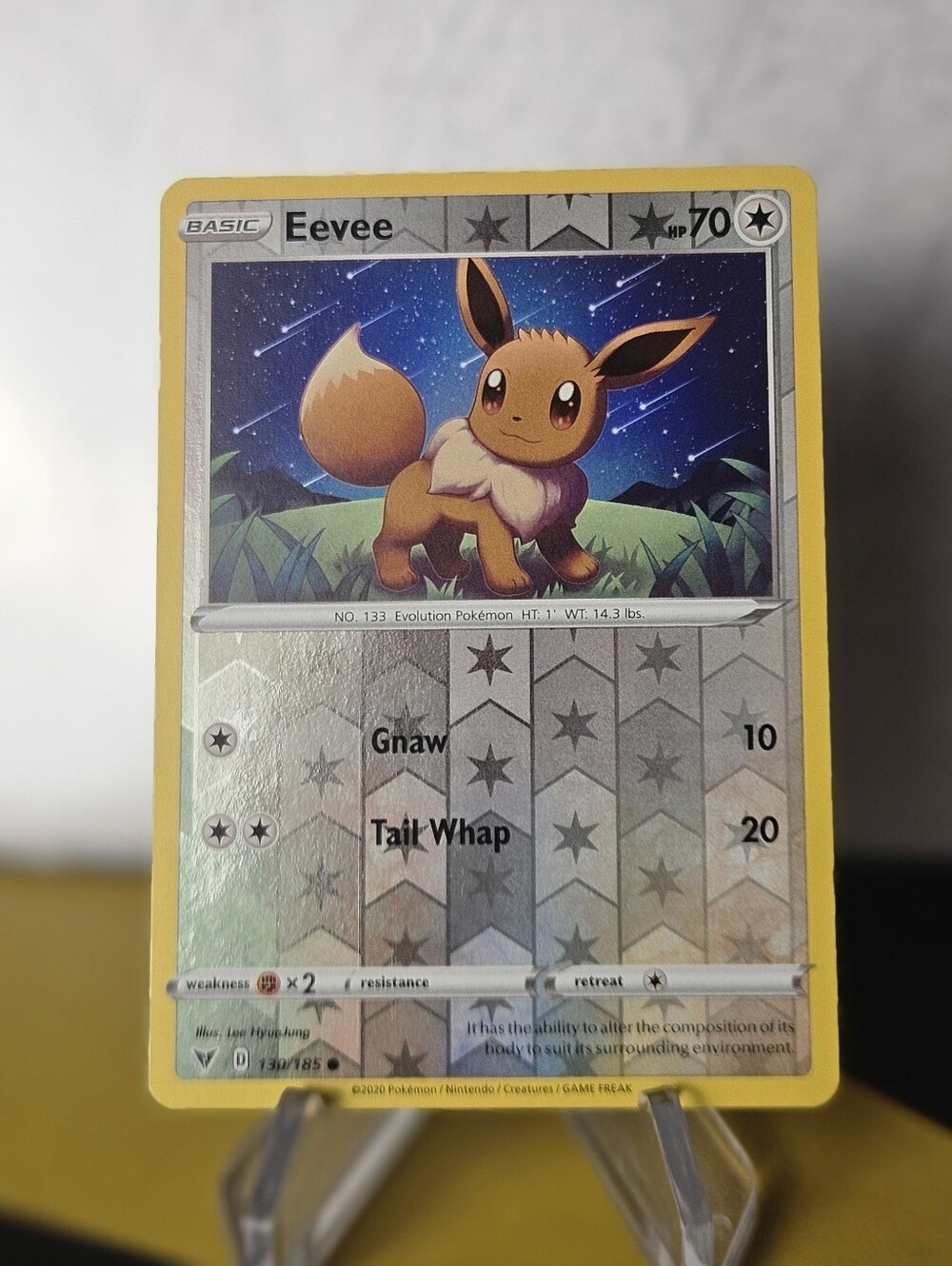 Eevee 130/185 Pokemon TCG Reverse Holo Rare